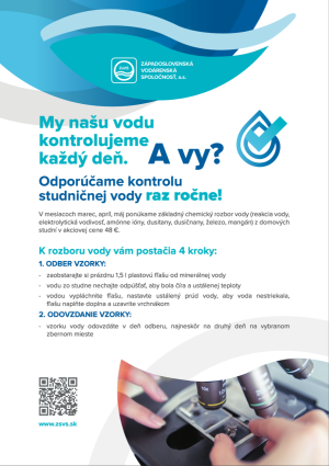 Rozbor studňovej vody - akcia ZVS